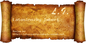 Latosinszky Imbert névjegykártya